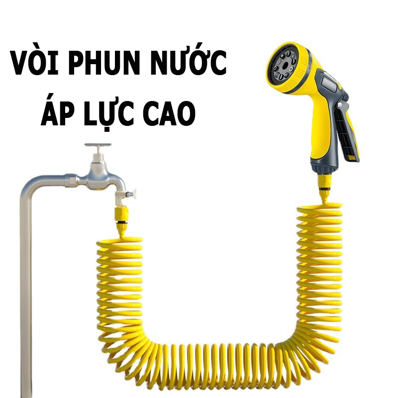 Vòi Phun Nước Áp Lực Cao; Vòi Hoa Sen Tưới Hoa Cây Cảnh Làm Vườn, Súng Rửa Xe Ô Tô Mạnh Mẽ