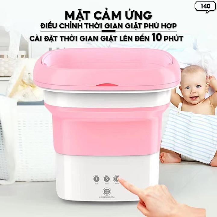 Máy Giặt Mini Gấp Gọn Diệt Sạch Vi Khuẩn Với Công Suất Mạnh Có Lối Thoát Nước Thông Minh Đa Năng 140