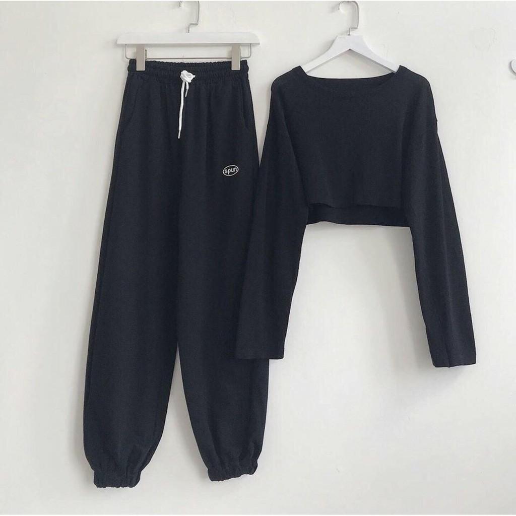 quần jogger nữ spun unisex vải cá 3 màu coco land ulzzang