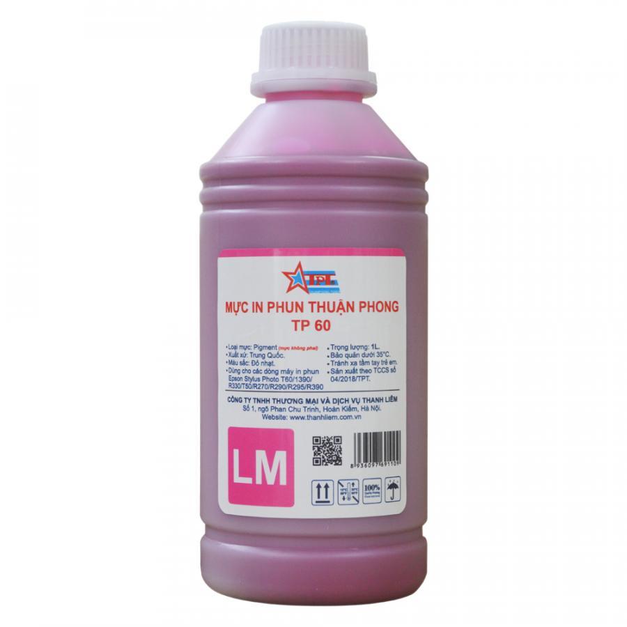 Bộ 6 Màu Mực in phun Thuận Phong PIGMENT TP60 dùng cho máy in phun Epson - Hàng Chính Hãng