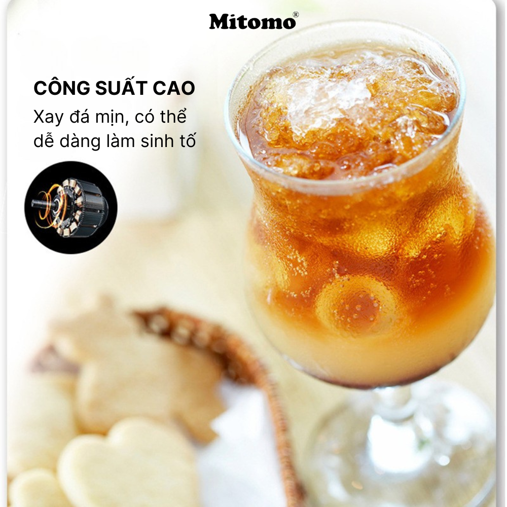 Máy xay công nghiệp, máy xay sinh tố đa năng Mitomo KD-1800, chuyên dụng cho kinh doanh hàng chính hãng - BH 3 năm