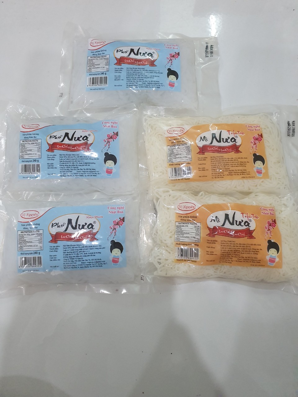 Combo 3 Gói Phở Nưa 2 Gói Mì Nưa Vị Nguyên 240Gram
