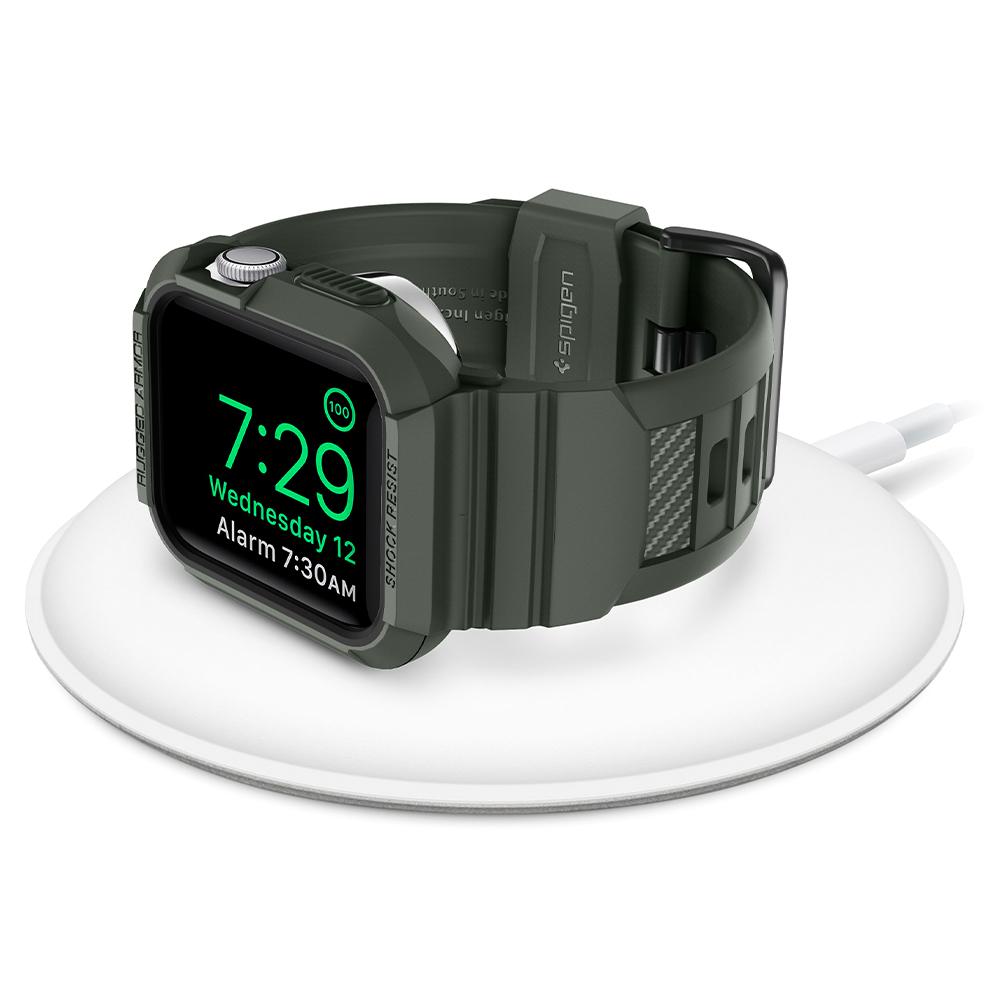 Ốp Kèm Dây Spigen Dành cho Apple Watch Series SE/6/5/4 (40/38mm) (Case Rugged Armor Pro) - Hàng Chính hãng