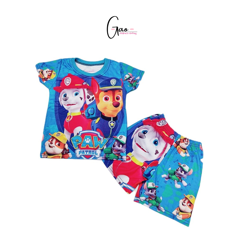 Bộ đồ cho bé họa tiết Chó cứu hộ Paw Patro chất liệu thun lạnh mềm mịn mát in hình 3D được các bé yêu thích SIZE 5-25kg