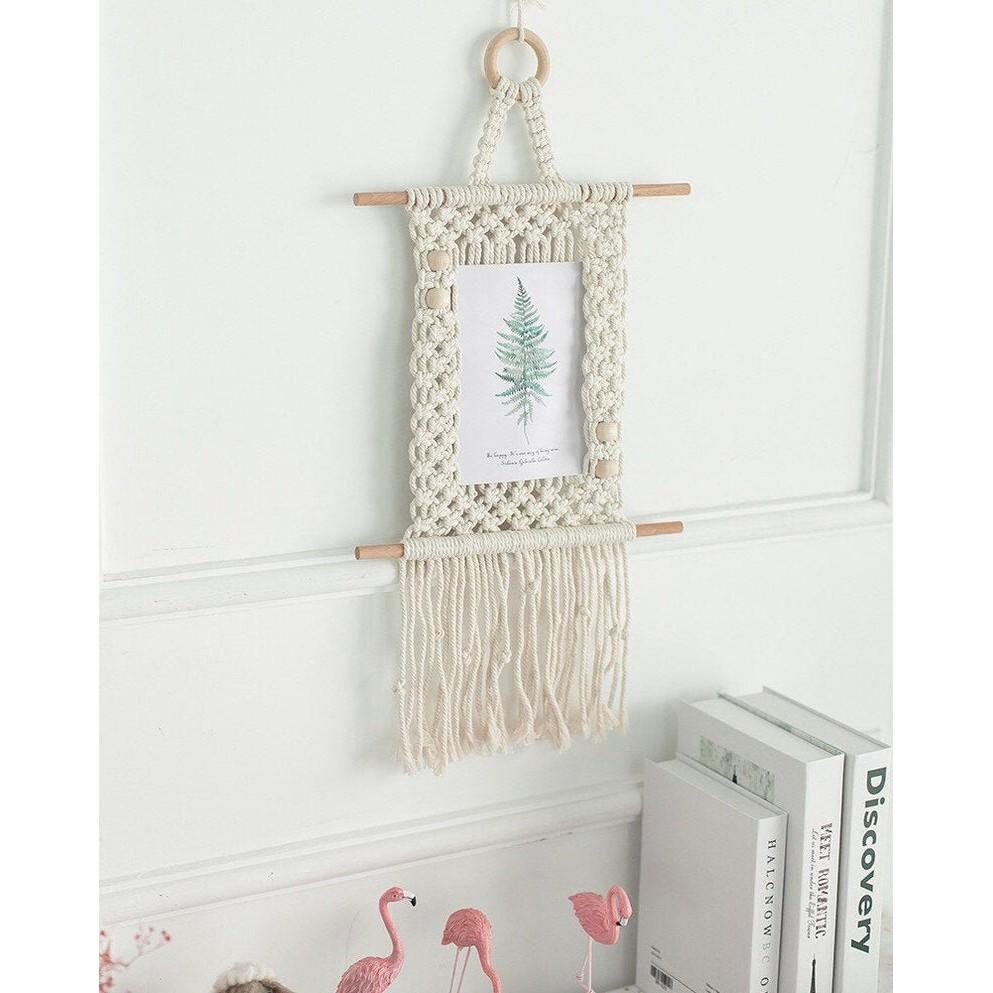Khung ảnh treo tường Macrame