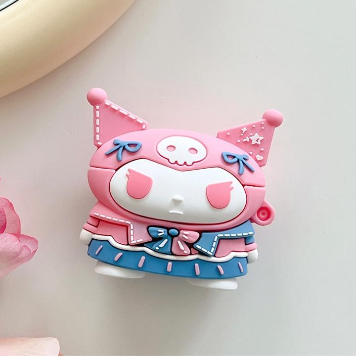 Bao Case cho Airpods 1/2/3/Pro KUROMI Cute Xỉu, Ốp Airpods 1/2/3/Pro Chất - Mã TZAP314