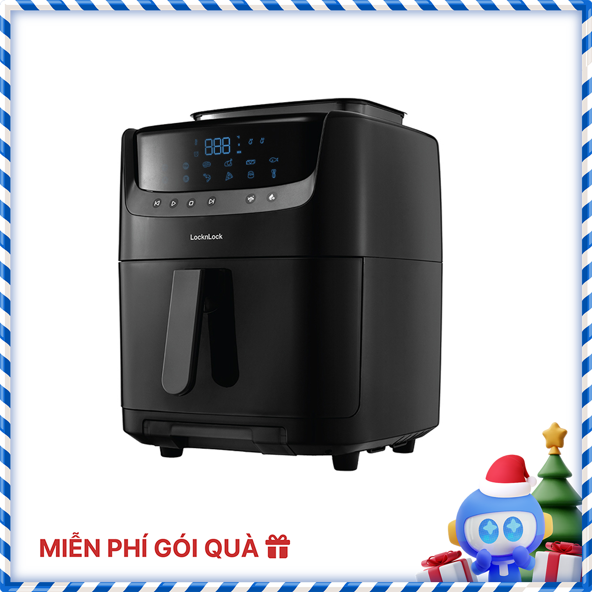 Nồi Chiên Không Dầu Kết Hợp Chức Năng Hấp Lock&amp;Lock EJF881BLK 7L