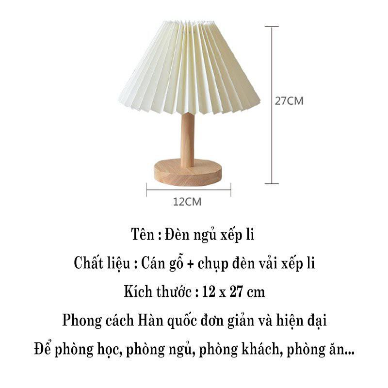 Đèn Ngủ Để Bàn Thân Gỗ Xếp Ly Phong Cách Hàn Quốc Trang Trí Quán, Nhà Cửa