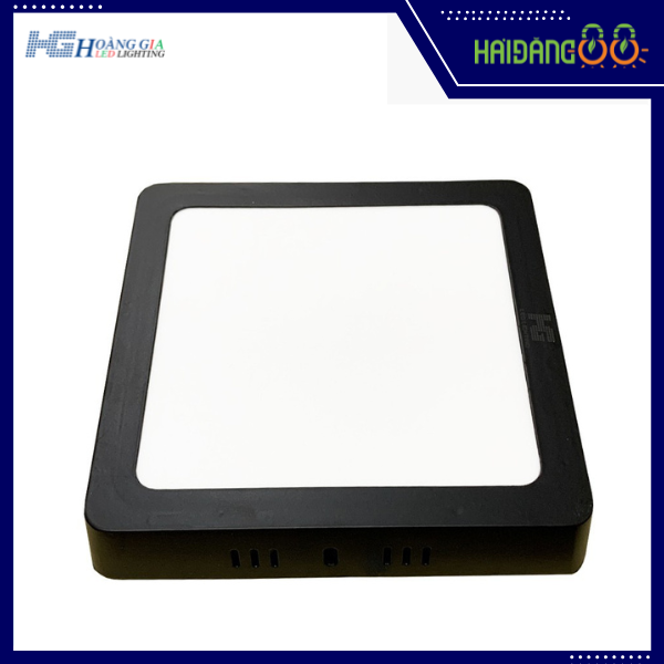 Đèn Led ốp nổi viền đen HG 24w vuông ánh sáng trắng/vàng