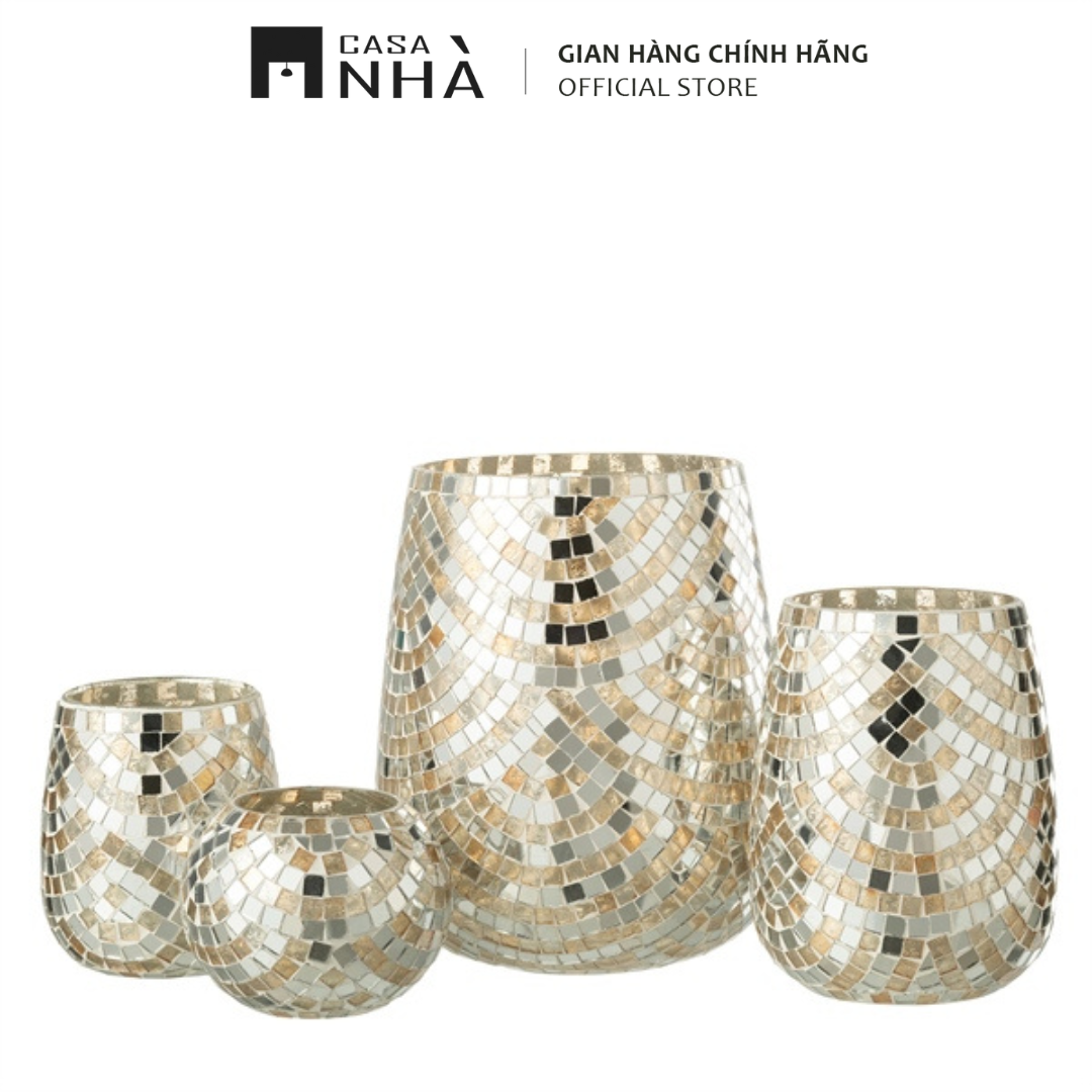 Bình Thủy Tinh Trang Trí Hoa Văn Mosaic Sang Trọng | Casanhà Home Furniture