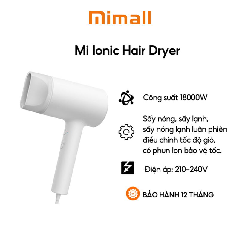 Máy sấy tóc Xiaomi Mi Ionic Hair Dryer - Công suất 1800W