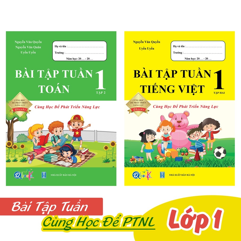 Sách - Combo Bài Tập Tuần Toán và Tiếng Việt 1 - Cùng Học Để Phát Triển Năng Lực - Tập 2
