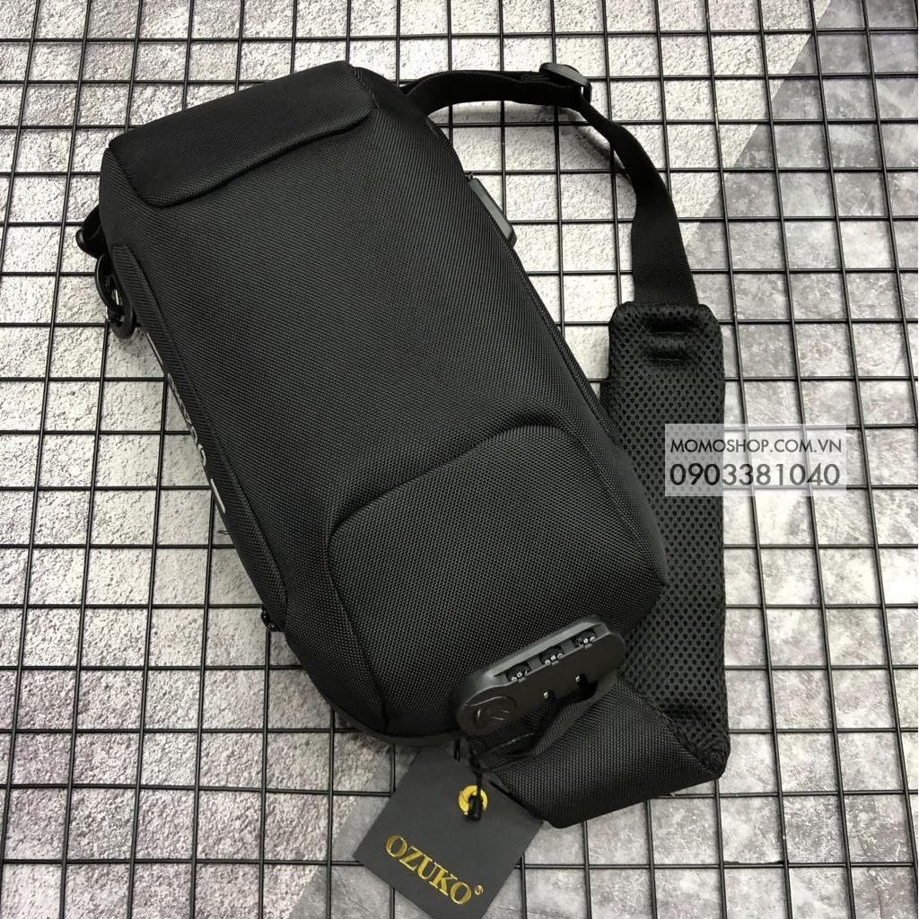 Túi đeo aquadew không thấm nước chống trộm có cổng USB thời trang nam