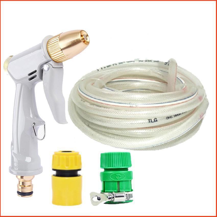 Bộ dây vòi xịt nước rửa xe, tưới cây tăng áp 3 lần, loại 15m 206846