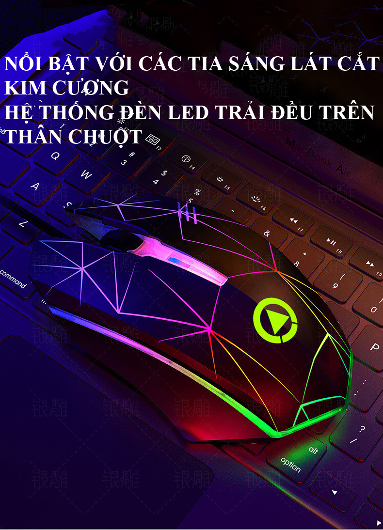 Chuột Game G6 Đèn led RGB màu tự thay đổi