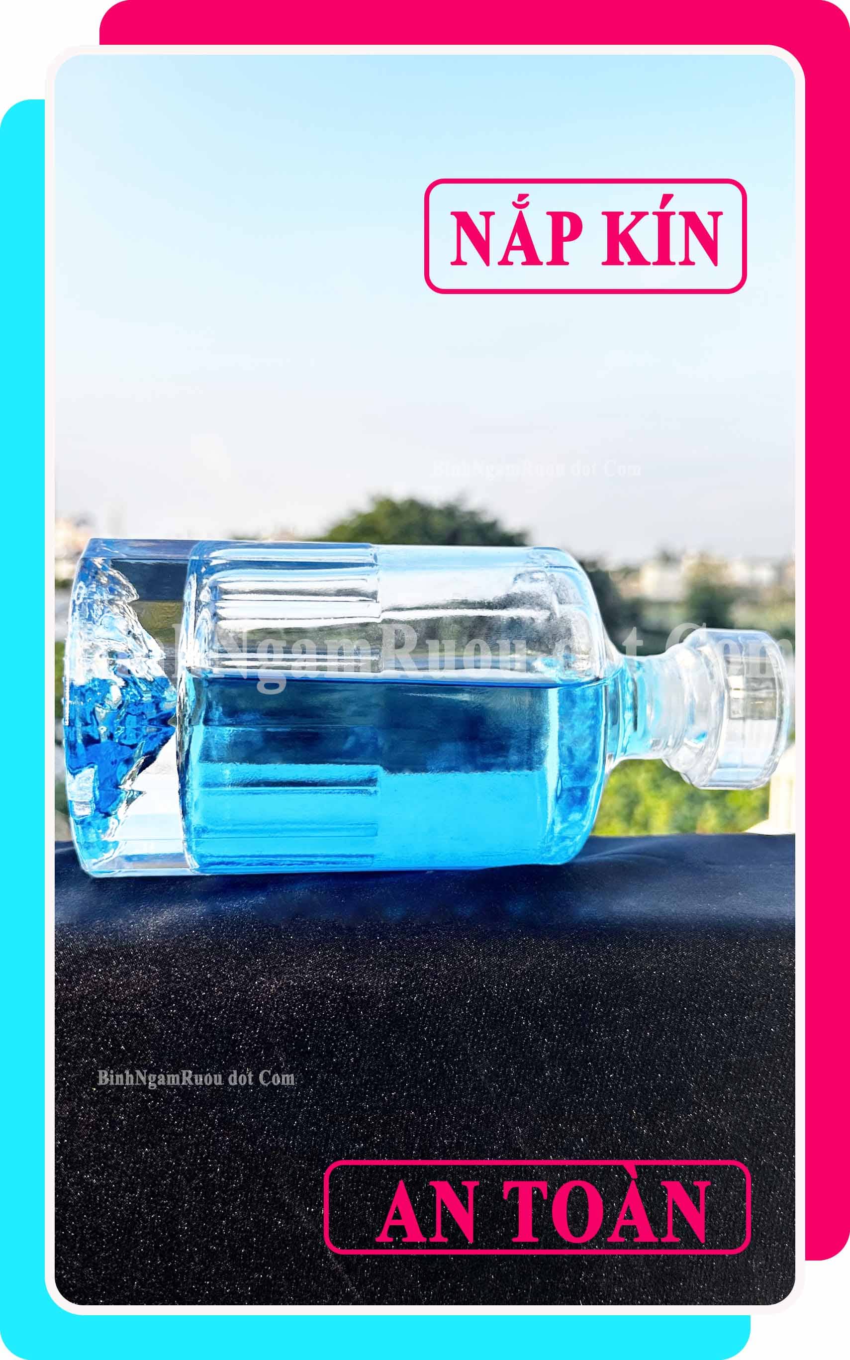 C44 Chai Đựng Rượu Thủy Tinh Hibiki Cao Cấp 500ml - Đẹp Cao Cấp - Nắp Kín Thủy Tinh Trong - Tặng Biếu Sang Trọng