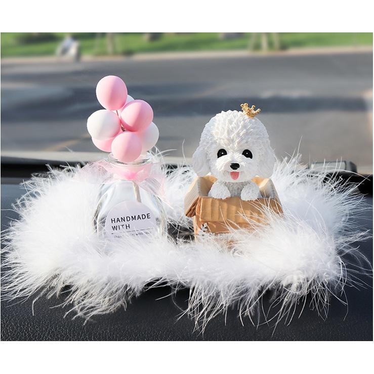 Set cún ngồi giỏ hàng loại 1 trang trí taplo ô tô, làm quà tặng cực sang- Hoàng Đông shop
