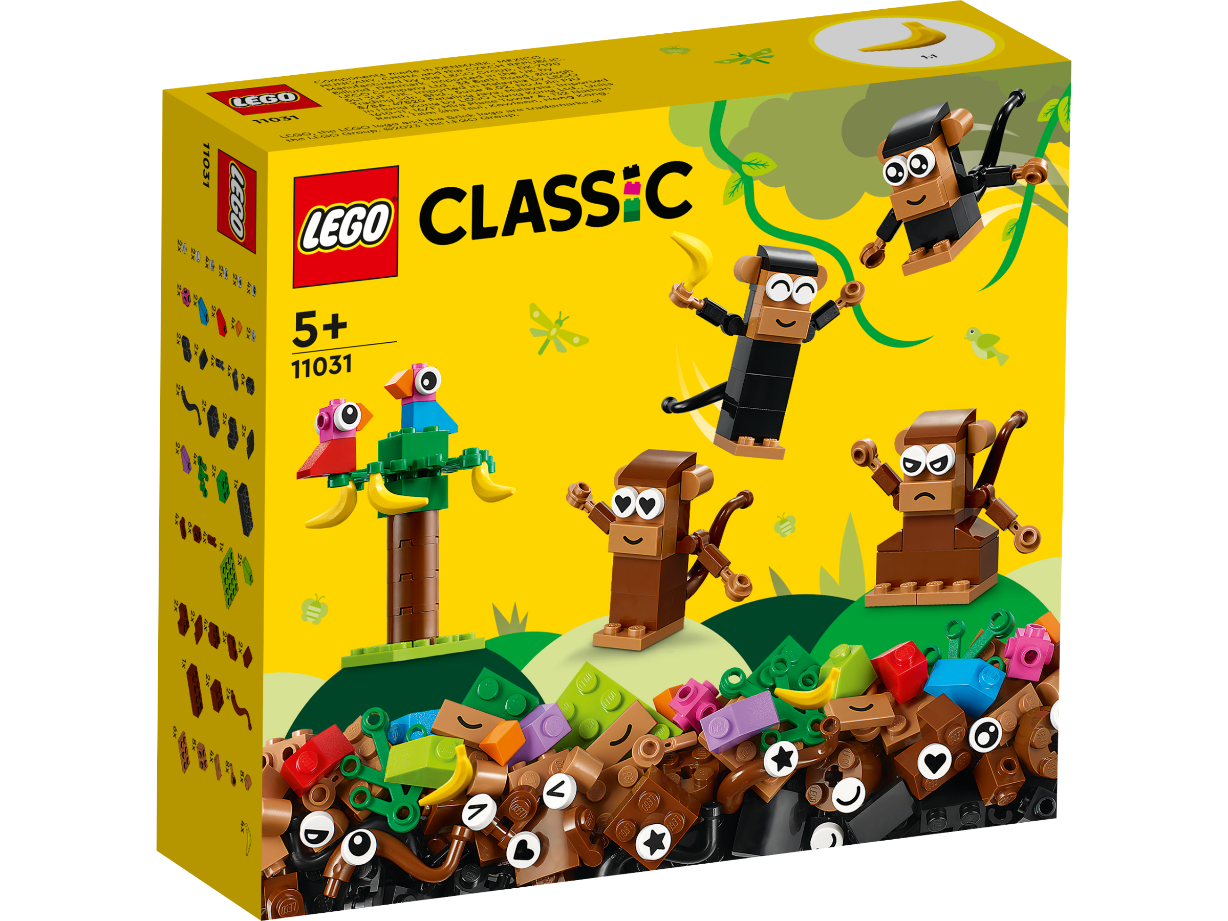 Đồ chơi lắp ráp LEGO Classic 11031 Bộ Gạch Sáng Tạo Khỉ Con Vui Nhộn (135 Chi Tiết)