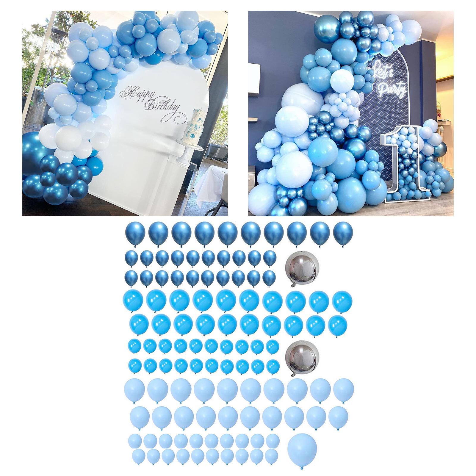 115 Pieces Blue  Arch , Blue Latex Balloons for Baby Shower Wedding Birthday Party Centerpiece Backdrop Background Decoration
