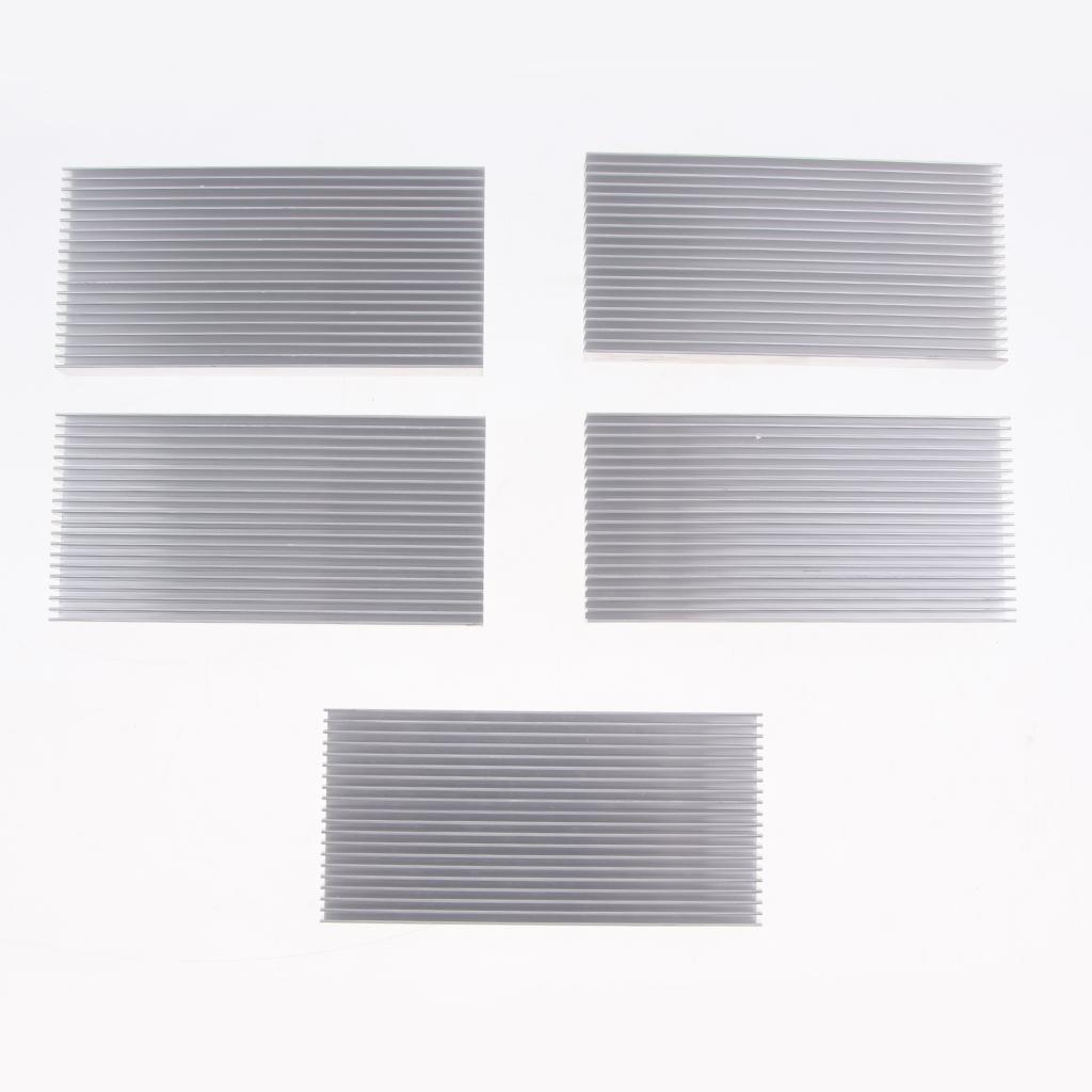 5 Pack Aluminum Heat Sink Cooling Fin for CPU LED Light Amp