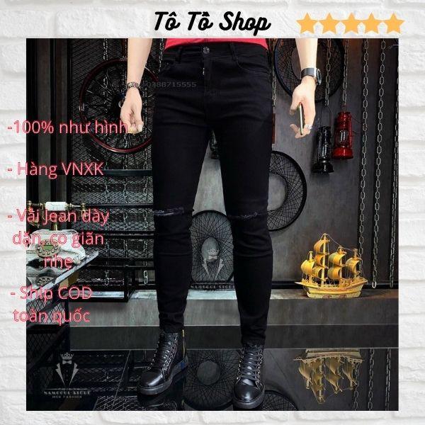 Quần Jean Nam Mẫu Mới ️️ Quần Bò Nam Chất Liệu Denim Cao Cấp Thời Trang Chuẩn Hàng Shop Tô Tồ Shop - QJNTT22