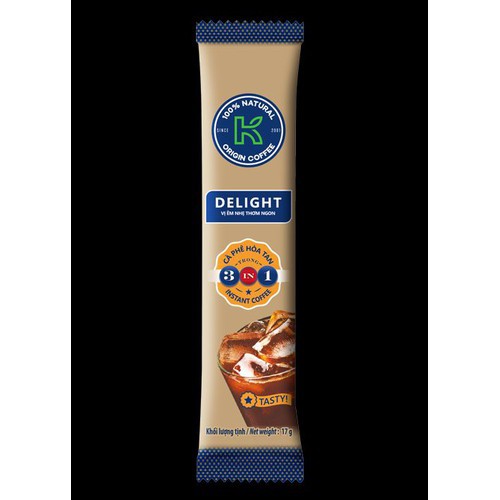 10 gói cà phê K coffee 3in1 delight 17g