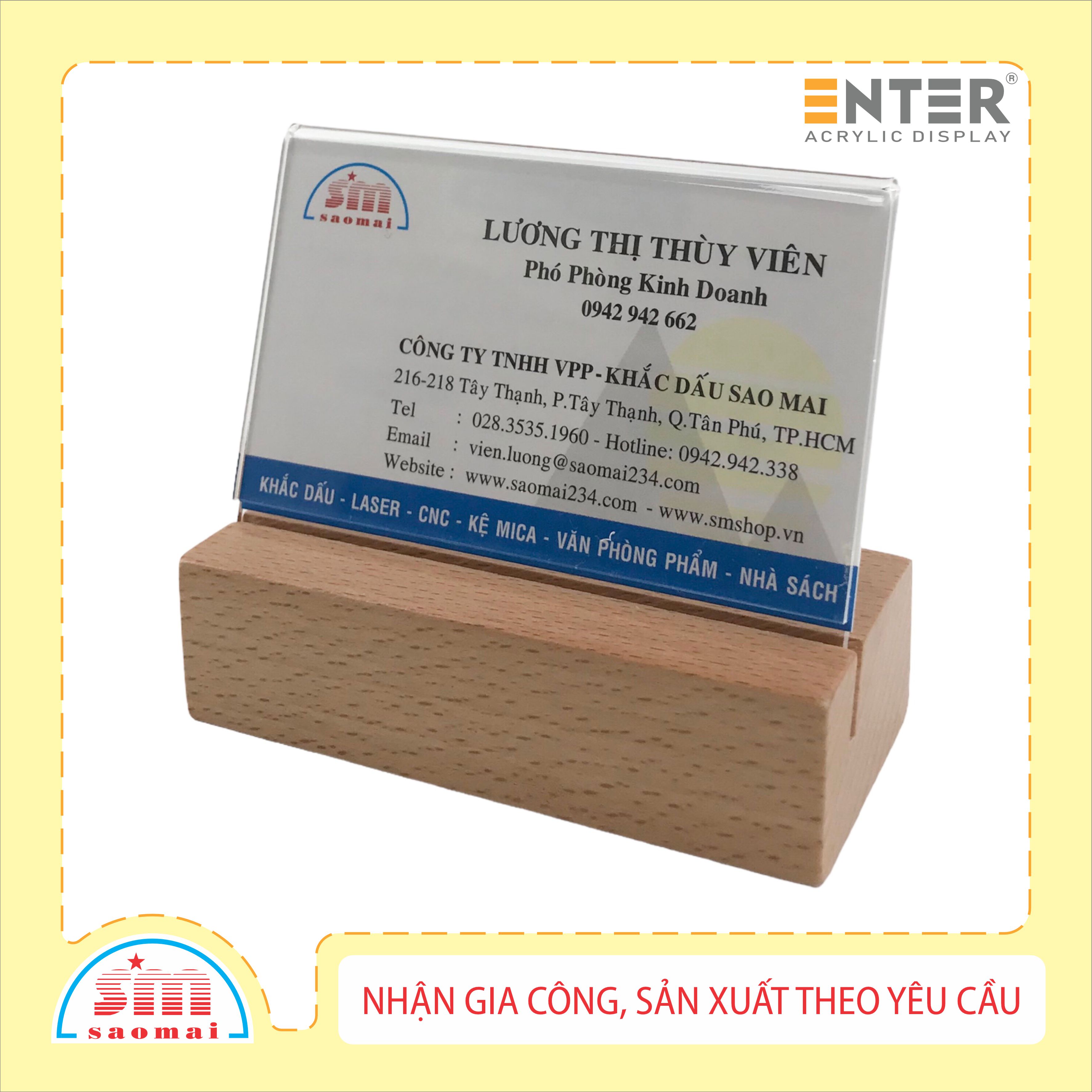Đế gỗ Enter FG-10 50x40x25mm