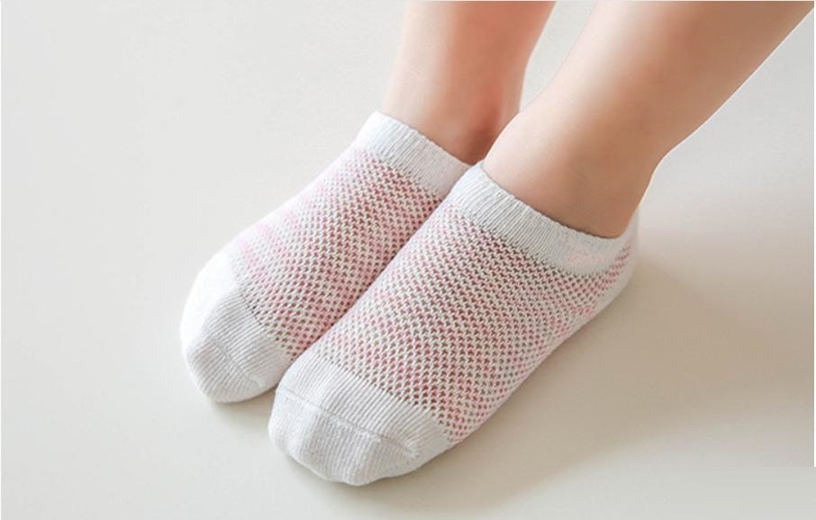 Bộ 5 Đôi Tất Lưới Chống Mồ Hôi Trộm Từ 0 - 2 Tuổi