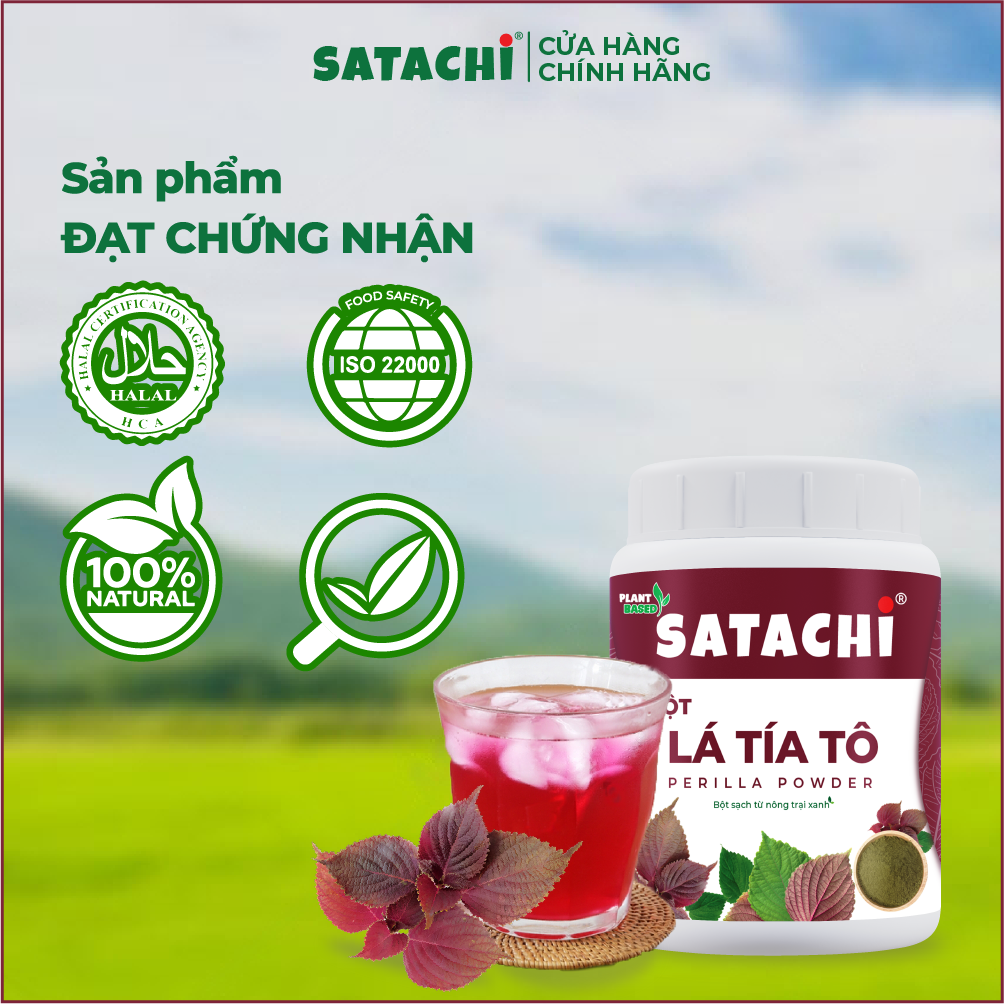 Bột Tía Tô SATACHI nguyên chất. Hộp 68g