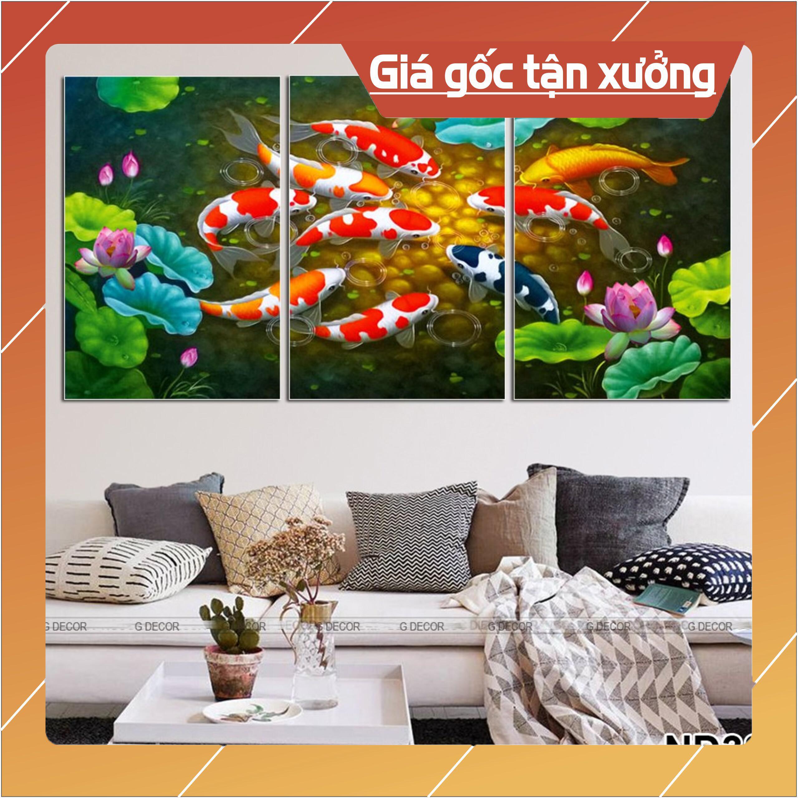 Bộ tranh treo tường phong thủy trang trí nội thất hình lá cây nhiệt đới đẹp và giá rẻ nhất