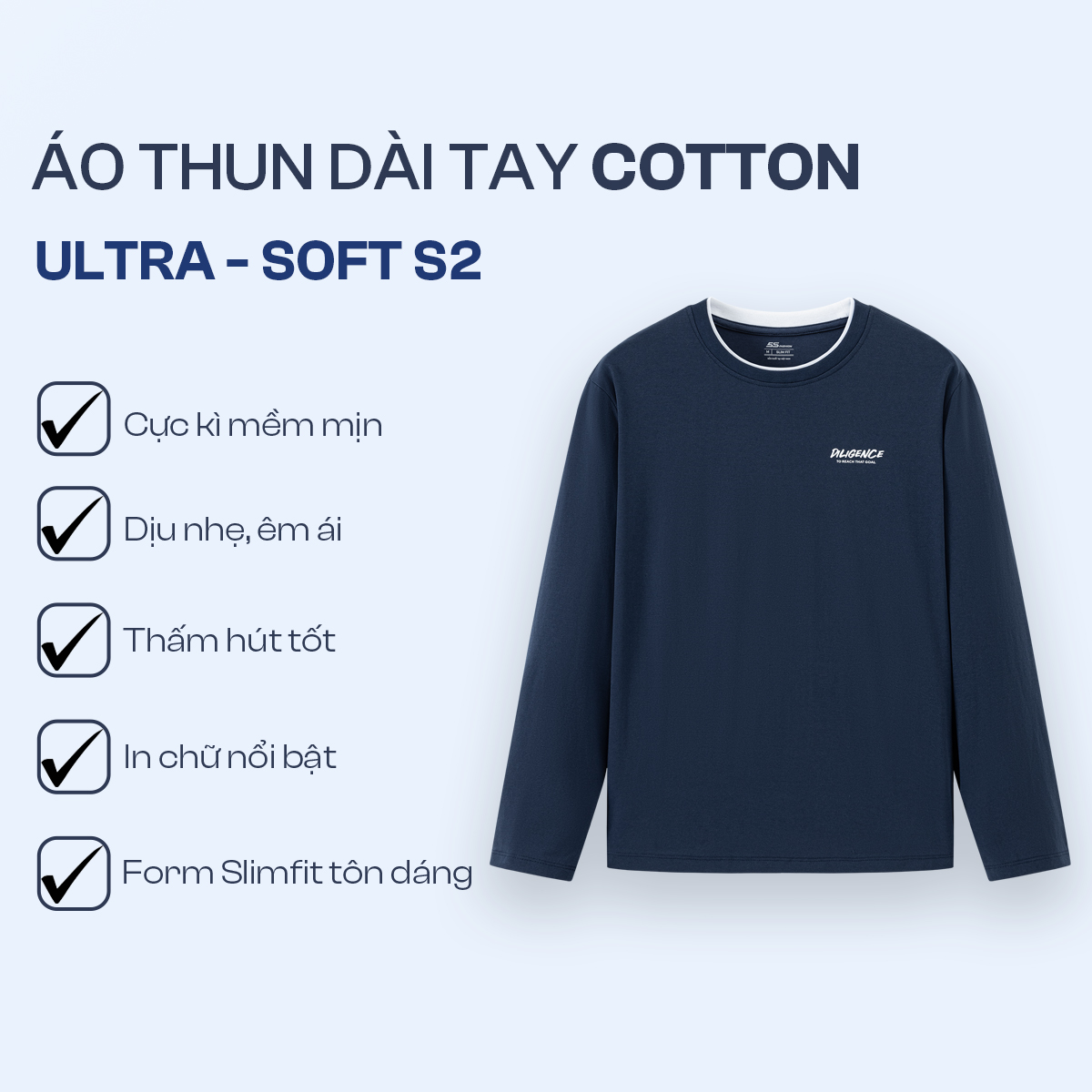 Áo Thun Nam Dài Tay 5S FASHION Ultra-Soft S2, In Chữ, Co Giãn Thoải Mái, Giữ Ấm (ATH24014)