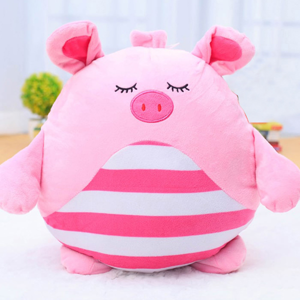 Gối Ôm Heo Hồng Nhắm Mắt G28