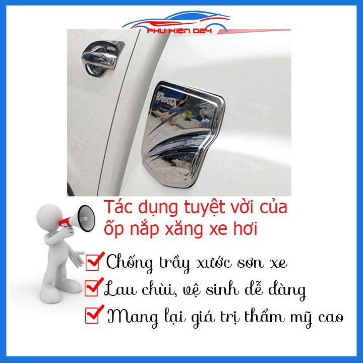 Ốp nắp bình xăng Navara 2015-2016-2017-2018-2019 mạ crom chống trầy trang trí ô tô