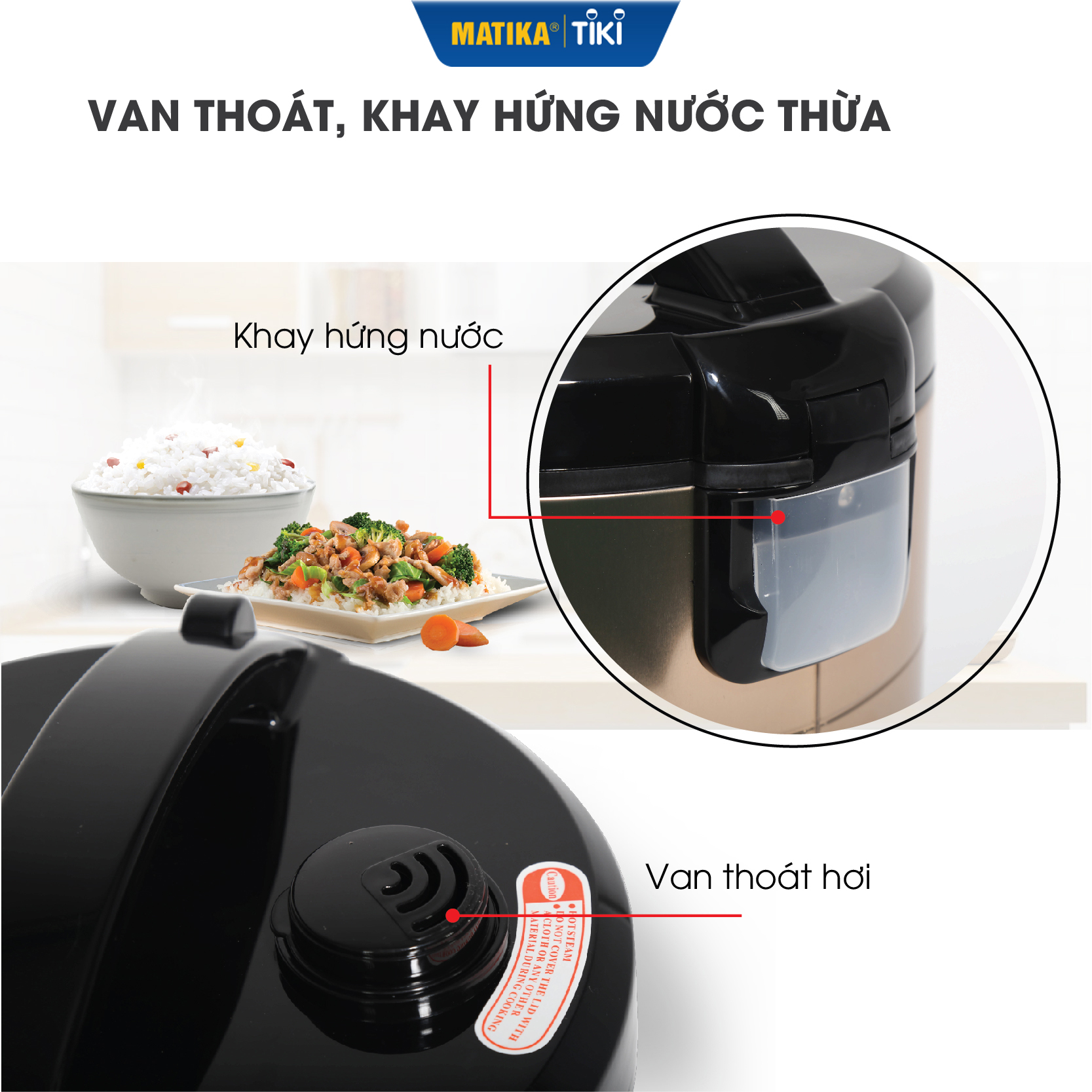 Nồi Cơm Điện MATIKA 1.8L MTK-RC1892 - Hàng chính hãng