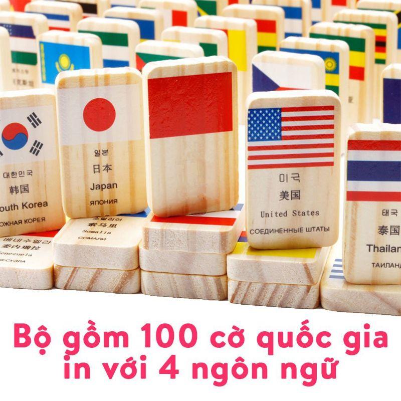 Bộ Domino 100 quân hình cờ các nước trên thế giới