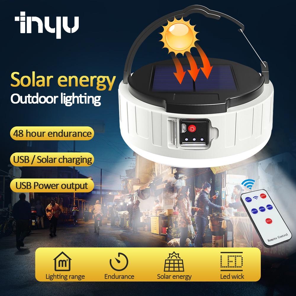 Bóng Đèn LED Năng Lượng Mặt Trời Di Động Có Thể Sạc Lại Cho Lều Trại Ngoài Trời