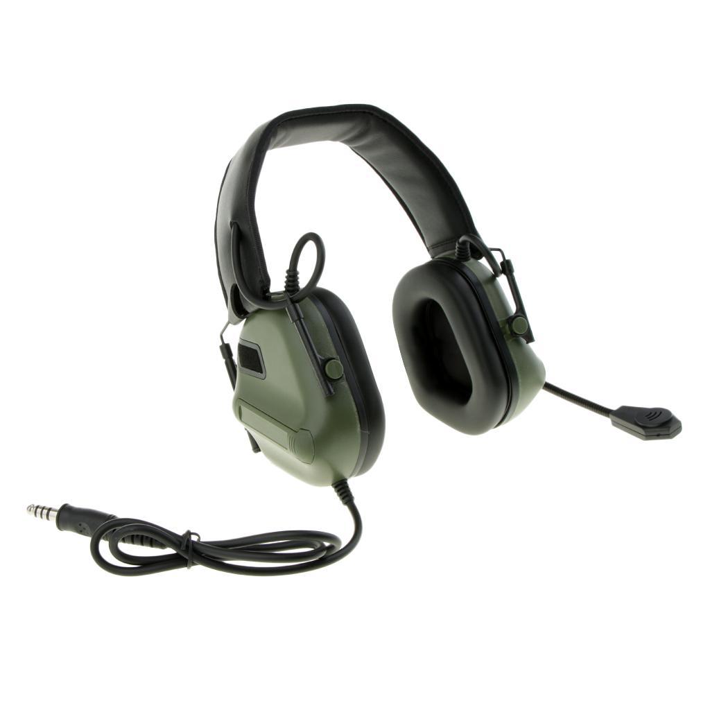Headset Hunting Communication Headphone No Noise Reduction Green