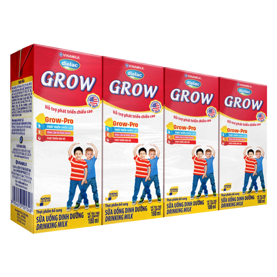 Thùng 48 Hộp Sữa Bột Pha Sẵn Vinamilk Dielac Grow 180ml