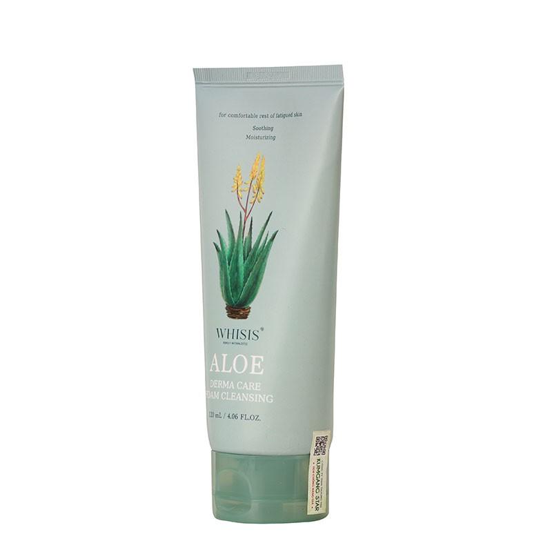 Sữa rửa mặt tinh chất nhụy hoa lô hội điều hòa độ axit của da WHISIS Aloe Derma Care Foam Cleansing dung tích 120ml