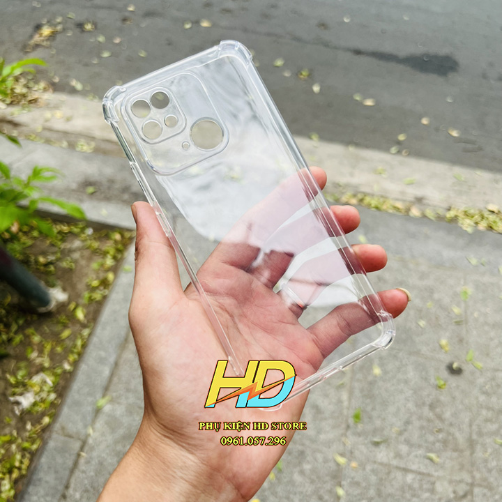 Ốp Lưng Silicon Trong Suốt Cho Xiaomi Redmi 10C Khoeét Lỗ Bảo vệ Camera, Chống Sốc 4 Góc Tốt Nhất