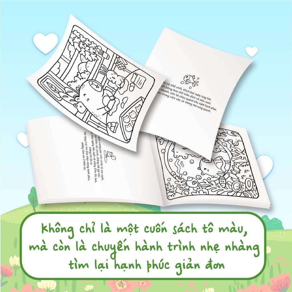Sách Tô Màu - Capybara &amp; Trái Tim Mặt Trời - Megabook