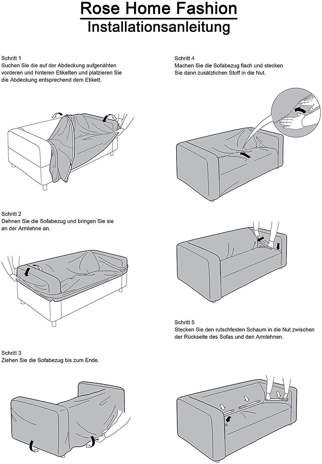 Sofabezug đàn hồi sofabe kéo dài, phù hợp cho tất cả các loại sofa, cho 1 chỗ ngồi （sofa góc hình chữ L yêu cầu hai）