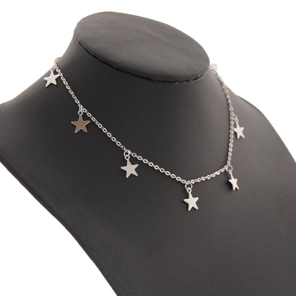 Lucky Star Choker Necklace Pendant Statement Necklace  Women