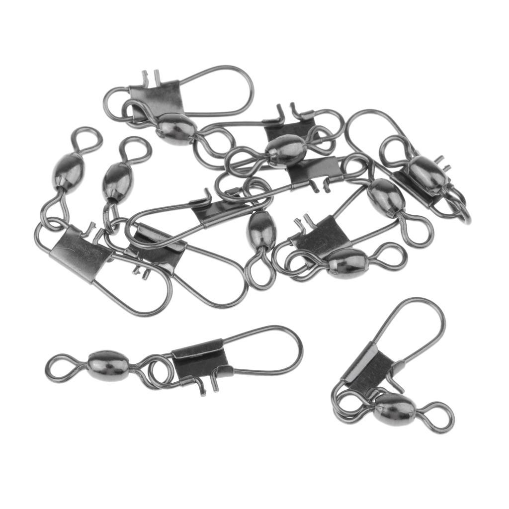 10pcs Fishing Rolling Barrel Swivel Interlock Snap Ball Bearing Connector Made of high quality Copper Alloy Durable to use