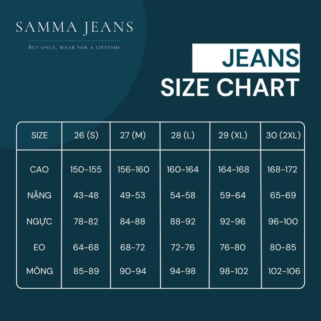 Quần Jean Cạp Thêu  P18, Quần bò cạp cao bigsize, co giãn Cao Cấp, Trẻ Trung - thương hiệu Samma Jeans