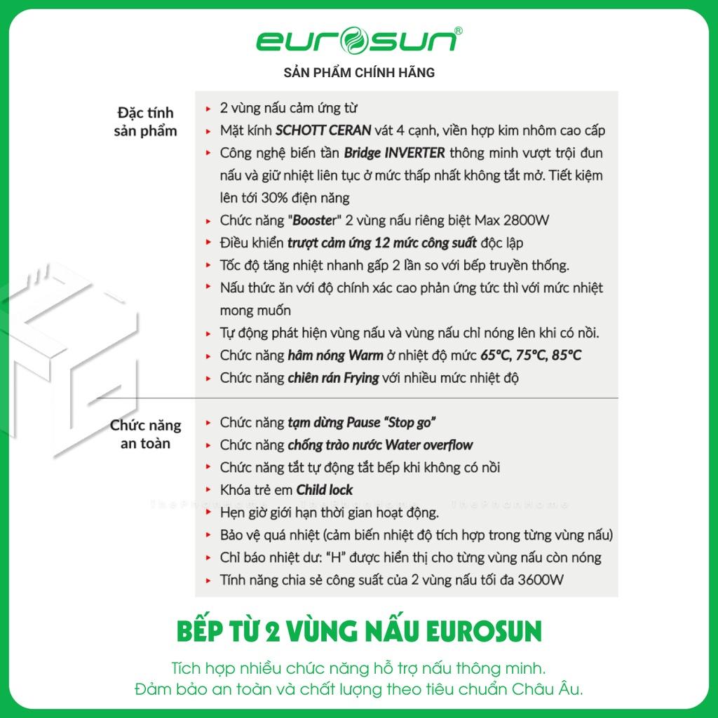 Bếp Từ Đôi EUROSUN Đầy đủ model ( EU-T709Pro, EU-T705Plus, EU-T715Pro) - Nhập Khẩu Malaysia