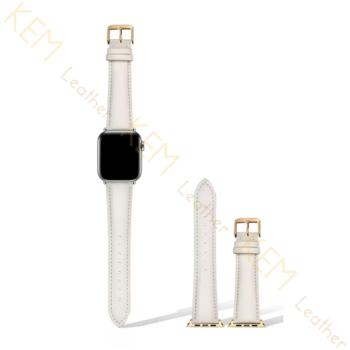 Dây Đeo Đồng Hồ Thay Thế Dành Cho Apple Watch 48 Ultra 45/44/42mm - 41/40/38mm, Chất Liệu Da Bò Italy Cao Cấp Màu Trắng Tương Thích Các Phiên Bản Series 8/7/6/5/4/3/2/1/SE Bảo Hành 12 Tháng