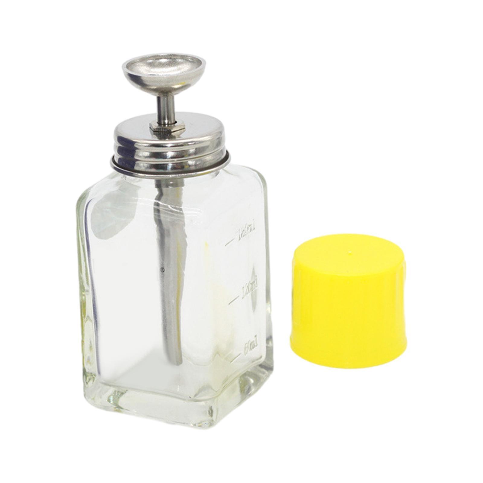 Glass Bottle, Glass Pump Dispenser Bottle, Press Type Liquid Pump Dispenser, for Manicure Store