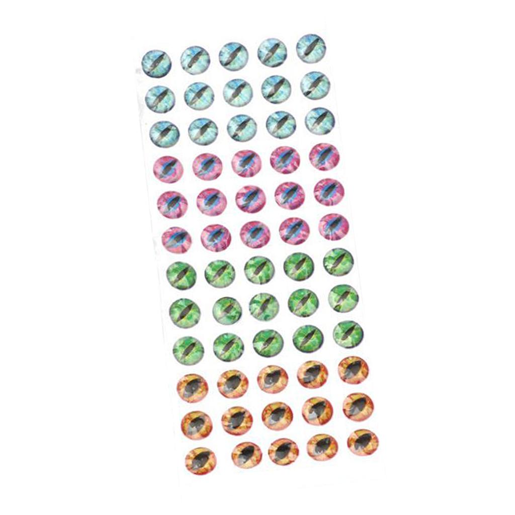 120x Self Adhesive 4D Holographic Lure Eyes DIY Fly Tying Material 6/8mm