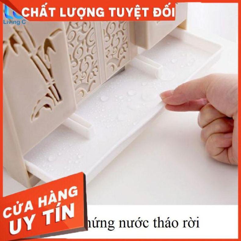 Ống đũa thìa kèm giá cắm dao dán tường gọn gàng tiện dụng